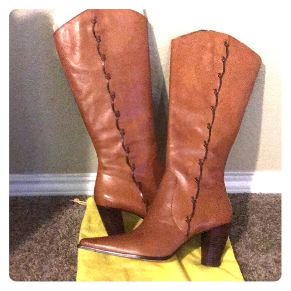 Joan & David Leather Cjarcadia Knee Length Boots - Picture 1 of 4